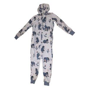 Disney Slumber Collection Munki Munki Eeyore Print Adult Onesie Pajamas With Hoo